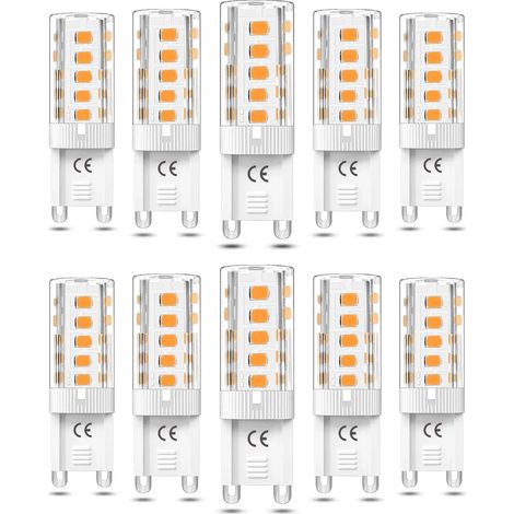 Filiyano-10 ampoules LED G9 dimmables 3W blanc chaud 3000K, équivalent halogène 50W AC110/220V [Classe énergétique F][GKS] (1/4)