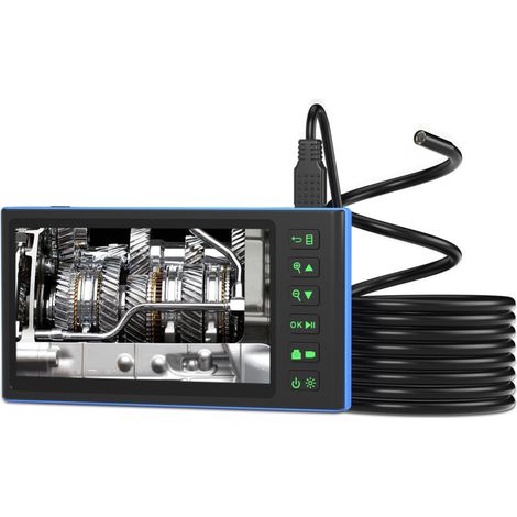 Endoscope double caméra, écran IPS 7 pouces, 6 LED, photos/vidéos 1080p, caméra serpent étanche IP67, 2M pixels, carte TF (1/5)