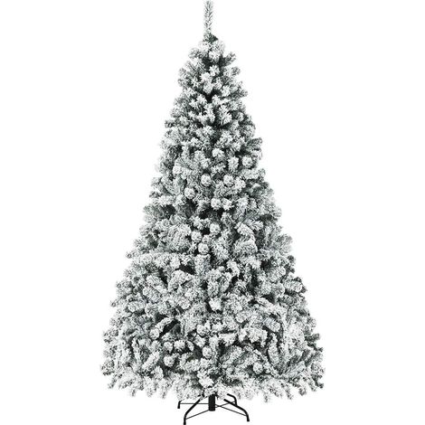 COSTWAY Árbol de Navidad Artificial 225 cm con Soporte LED Cadena de Luces Decoración para Navidad Hogar (1/5)