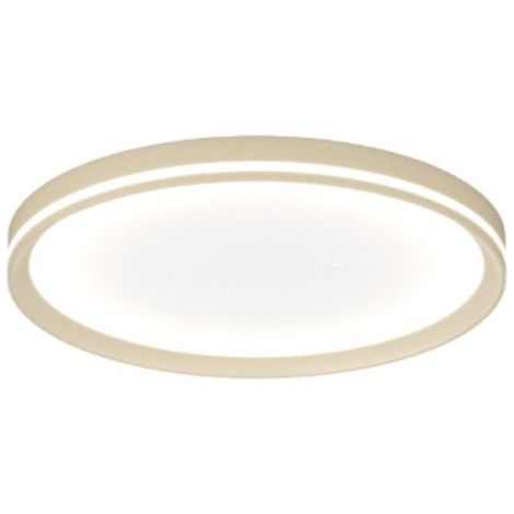 Plafoniera moderna top light aera 1222 50 led cct switch biemissione metallo acrilico, finitura metallo sabbia