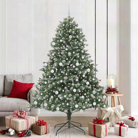Künstlicher Weihnachtsbaum mit 300 LEDs mit Ständer Grün 210 cm