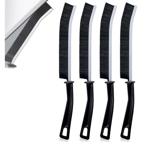 Brosse de Nettoyage des Interstices, Brosses à poils durs avec Longues Poignées pour Rainure Fenetre, Salle de Bain, Toilettes, Cuisine (1/5)