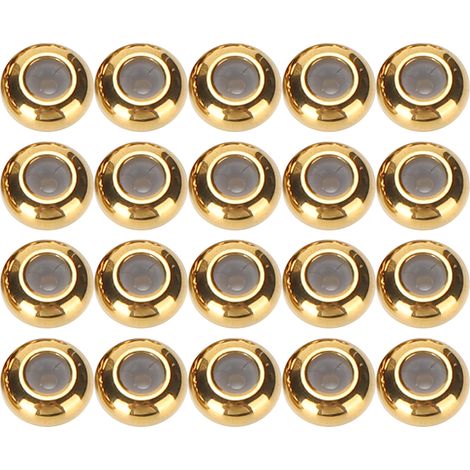 20Pcs Stainless Steel Spacer Beads Seamless DIY Jewelry Making Accessories Gold 7x3.5x1.2mm (1/5)