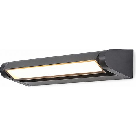 Éclairage mural extérieur 36W IP65 - Panneau orientable à 350° - Pour jardin, terrasse et façade - Anthracite (1/5)