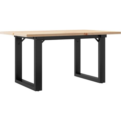 Maison Exclusive - Couchtisch O-Gestell 80x50x40cm Massivholz Kie