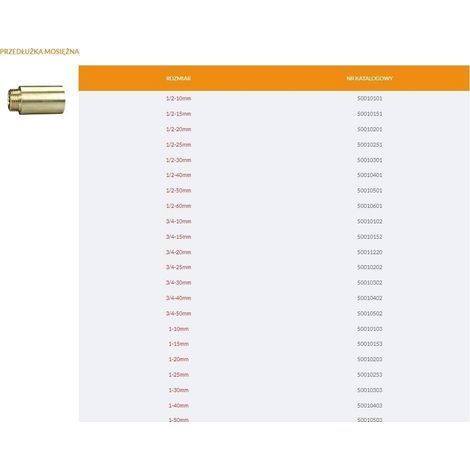 AGAflex Raccord d'extension laiton 1 pouce 25 mm (1/2)