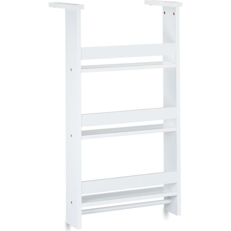 Estante colgante de cocina práctico con barra de suspensión 56 x 25 x 12 cm de metal negro 130008135 (1/4)