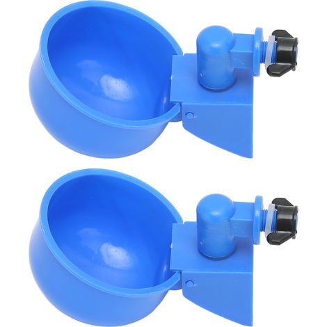 automatische Geflügeltränken, blauer Überlaufschutz mit schwarzer Schraube, automatische Wasserabschaltung, G1/8 Außengewinde, Hühnerstall (1/5)