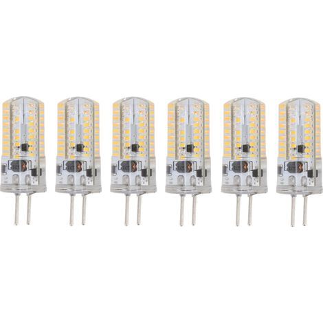 GY6.35 LED Bulbs, 6 pieces, 5W AC 12V, warm white 2700 to 3000K, 6000 to 6500K, 500LM, 72 LEDs, light for office and home (1/5)