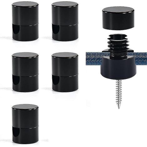 Lot de 6 crochets de suspension en aluminium pour lustre, pour suspension de lampes, noirs (1/5)