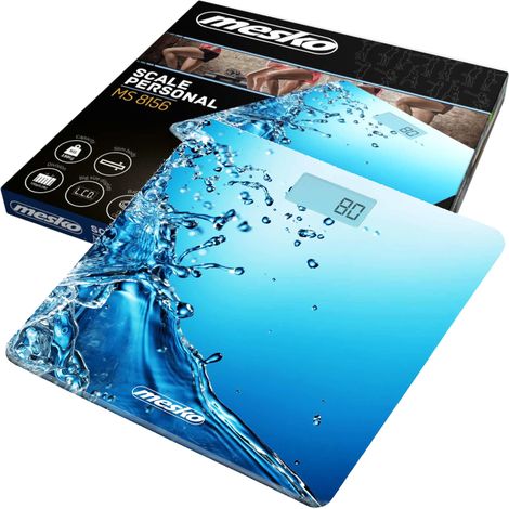 Pèse-personne MESKO JUSQU'À 150 kg, VERRE MS8156