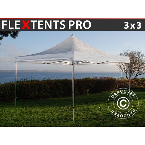 Pop up gazebo FleXtents PRO 3x3 m Clear