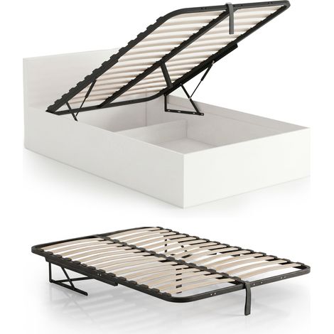 Rete Letto in Metallo con Pistoni a Gas 28 Doghe Divisibile 100x200 cm (1/5)