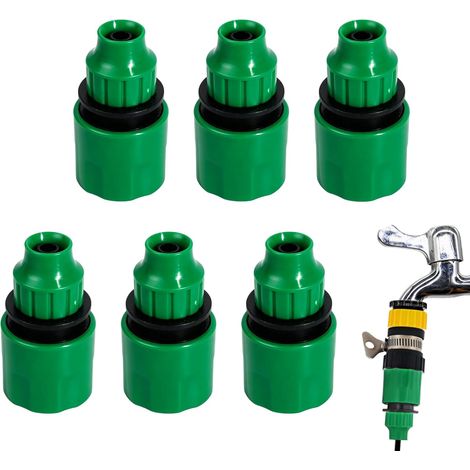 6 Pcs 8/11 Garden Irrigation Hose Connector Micro Drip Irrigation System Garden Hose Fittings Hose Fittings Quick Waterproof Durable Water Tap Connector for Garden Ser (1/5)