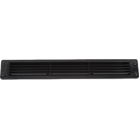 Ortviai Aérateur latéral étanche pour camping-car, caravane et bateau – grille de ventilation à lames en ABS noir, 440 x 65 mm