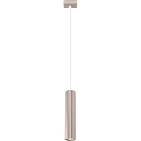 Lampada a sospensione Karbon tubo taupe GU10 10W Sollux (1/5)