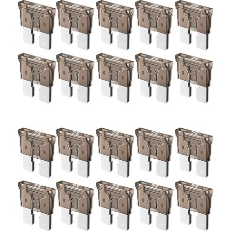 Confezione da 20 fusibili standard per auto da 7,5 A - Fusibile automobilistico da 7,5 Amp (ATO/APR/ATS), fusibile a lama da 32 V (12/24 V) per camper/camion/SUV