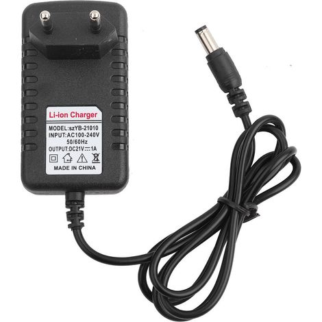 Adaptateur de chargeur Li ion à noyau de cuivre épais 21 V/1A chargeur de batterie au Lithium adaptatif prise ue Chargeur pour électroportatif (1/5)