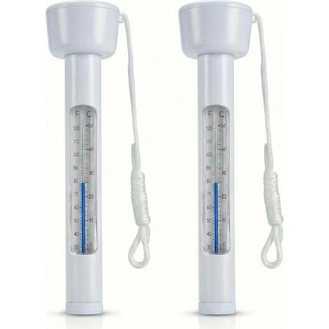 Lot de 2 Thermomètres Flottants Piscine – Grand Format, Résistant aux Chocs, Cordon Inclus (1/5)