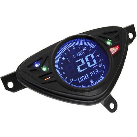 Motorrad-Geschwindigkeitsmesser mit Farb-LCD-Temperatur-Ölanzeige, einstellbarer Kilometerzähler für (1/5)