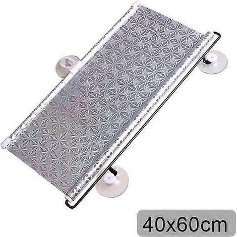 Pare-soleil rétractable pour voiture, rideau pare-soleil latéral pour pare-brise, enrouleur, protection UV, universel et pliable, 40 x 60 cm, argent (1/5)