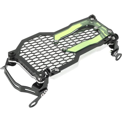 Grille de protection de phare en acier inoxydable avec cache-lampe acrylique, vert, compatible R1200GS R1250GS (1/5)