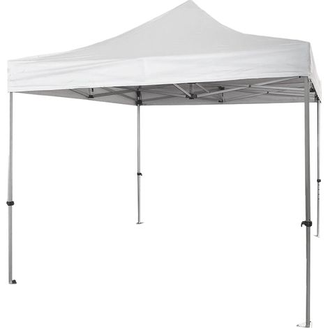 Gazebo richiudibile in alluminio professionale struttura esagonale Market-Pro 3X3 Bianco impermeabile
