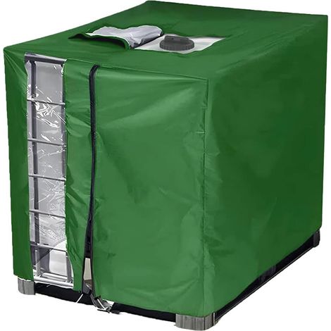 Housse de protection imperméable, pare-soleil, couche de protection Oxford avec panneau robuste, fenêtre d'observation à la texture raffinée, 119 cm (47 po) pour extérieur, conteneur pour terrasse et (1/5)