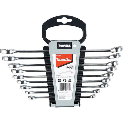 Ensemble de clés à anneau Makita B-65539 9 unités