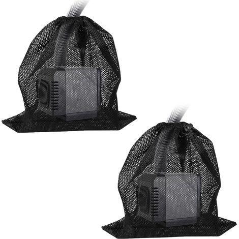 Sac Filtrant 45 x 45 cm pour Pompe de Bassin et Filtre à Eau, Filet de Protection avec Cordon de Serrage, Poche de Filtration pour Aquarium Bassin et Pompe de Jardin (1/5)