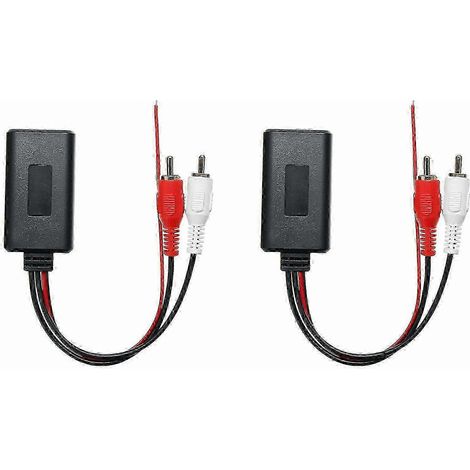 AURA Lot de 2 modules Bluetooth sans fil pour voiture, adaptateur audio RCA AUX universel, interface 2RCA, Bluetooth (1/5)
