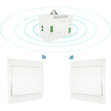 110-220V Interrupteur d'éclairage sans Fil et kit de récepteur Interrupteur Auto-alimenté Luminaire d'éclairage à télécommande (1/5)