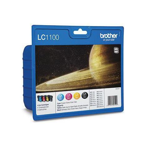 BROTHER Tintenset LC-1100c/m/y/bk Blistertinte + Security-Tag (1/3)