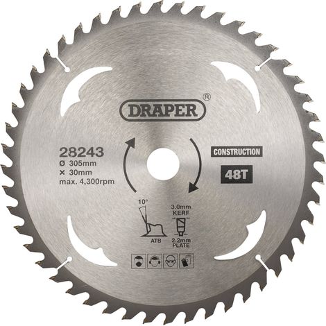 TCT Construction Circular Saw Blade, 305 x 30mm, 48T (28243) (1/5)