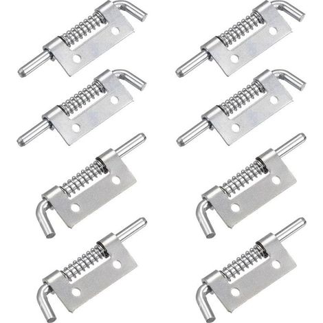 Lot de 8 Verrous à Ressort en Acier Inoxydable 304, Loquet à Ressort à Verrouillage Automatique, 52 mm Verrou de Verrouillage à Ressort pour Conteneurs, Armoires ou Portes (1/5)