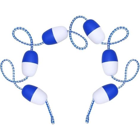 Corde Sécurité Piscine 10m Flotteurs Visibles Ajustable 17 bouées ABS, visibilité maximale, pour chutes, ajustable 8-9m, usage intérieur extérieur (1/5)