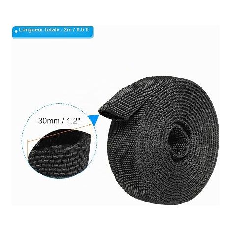 18 mm ID x 2 m Nylon Hose Sleeve, Cable Cover Sheath for Welding Tig Torch Hydraulic Hose, Black (1/3)