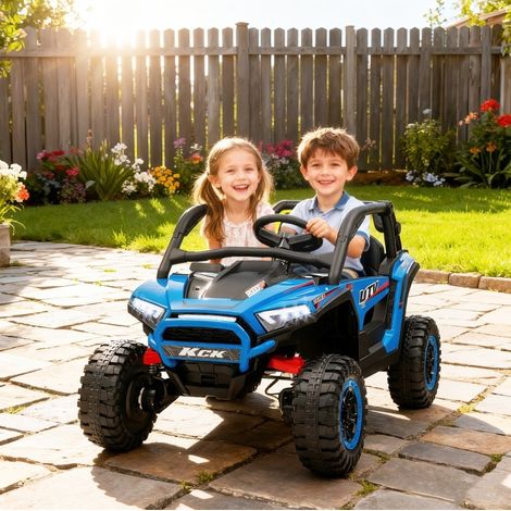 Auto elettrica per bambini UTV a 2 posti 24 V, telecomando, musica, luci DESVIAE (1/5)