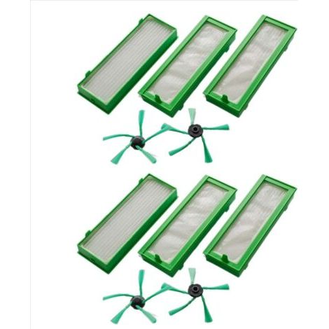 Kit d'accessoires pour aspirateurs robots Kobold VR200 et VR300 : 6 filtres HEPA et 4 brosses latérales (1/4)