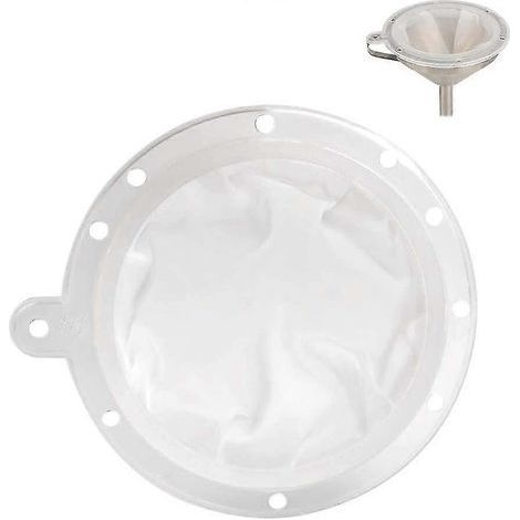 Passoire alimentaire (maille 100, 13 cm) réutilisable en nylon, passoire en plastique, entonnoir pour jus, lait et vin, idéale pour la pâtisserie et la cuisine. (1/2)