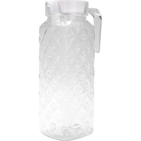 1,1-Liter-Saftkrug aus Acryl in Diamantform – Transparent – Küchengetränkebehälter (1/5)
