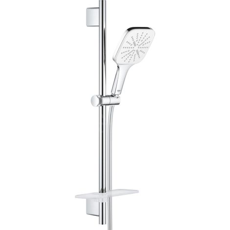 Grohe Rainshower SmartActive 130 Cube Ensemble de douche 3 jets avec barre Blanc, 26584LS0 (1/5)