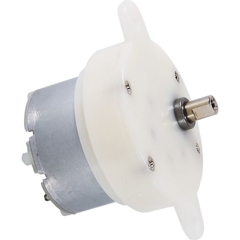 Drehmomentstarker 12-V-Gleichstrommotor mit niedriger Drehzahl (3 U/min), 4 mm Wellendurchmesser, Mikromotor (1/5)