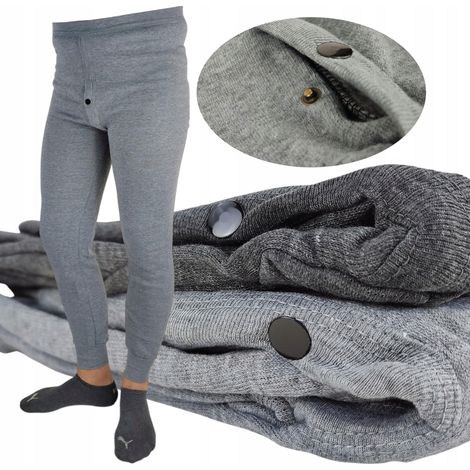 Caleçon long pour homme, legging isolant, épais et chaud, en coton, pour l'hiver, taille M