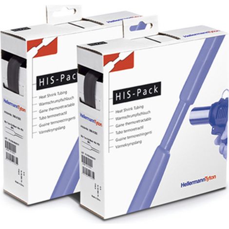 HellermannTyton 300-32540 Gaine thermorétractable sans colle noir 25.40 mm 12.70 mm Taux de retreint:2:1 5 m (1/4)