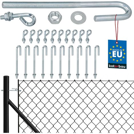 KOTARBAU® Lot de 10 Tendeurs Grillage M8, Tendeur Cable, Acier Galvanisé, Tendeur Fil de Fer Cloture, Tendeur de Fil Ouvert avec Vis de Fixation Fermée (1/5)