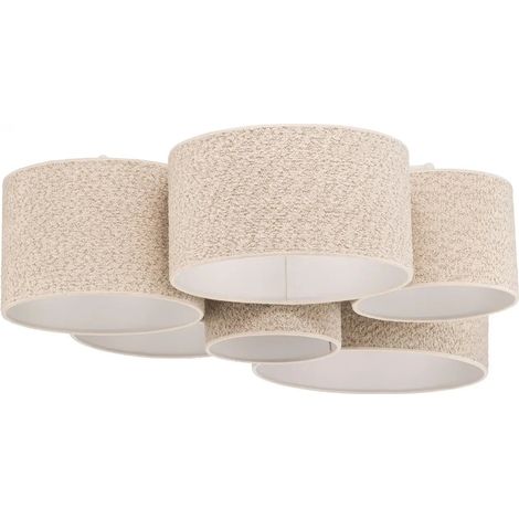 [GEBRAUCHT] B-Ware Euluna Deckenleuchte Deckenlampe Boucle 6 Flg Ecru Wohnzimmer Beleuchtung