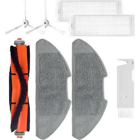 Compatible avec le robot aspirateur-laveuse Xiaomi Mi Robot Vacuum-Mop 2 Pro MJST1SHW / 2 Lite MJSTL : pièces détachées, brosse latérale principale, filtre HEPA, lingette de nettoyage et accessoires. (1/5)