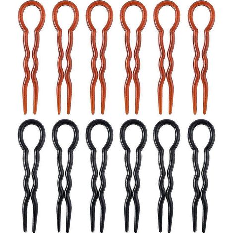Set mit 12 spiralförmigen Haarspangen für Damen, französischen Haarnadeln, gewellten Haarspangen (1/2)