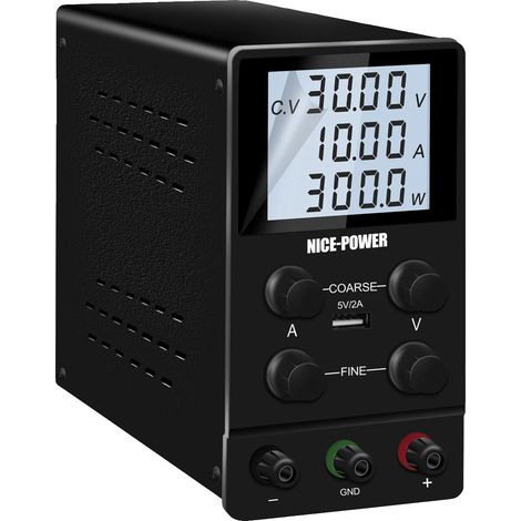 Alimentation de laboratoire, sortie réglable, charge rapide USB, Basique 30V 10A 300W, 220 V-e (1/2)